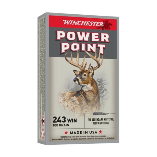 Munitions Winchester .243 Win. Power-Point 100 gr