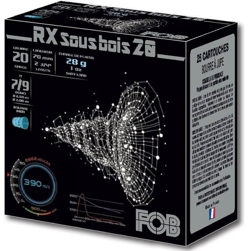 CARTOUCHE DE CHASSE FOB SUPER CHASSE RX SOUS BOIS 20 - 28g - cal.20