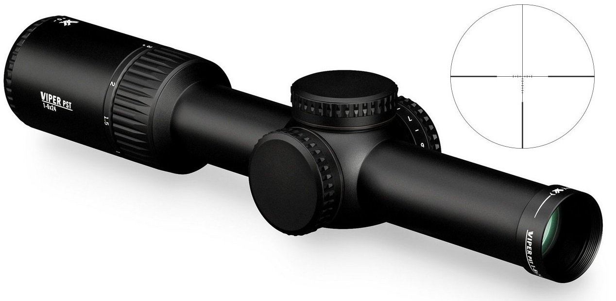 Lunette de tir AR15 VORTEX VIPER PST Gen II 1-6x24 ret.VMR-2 Mrad