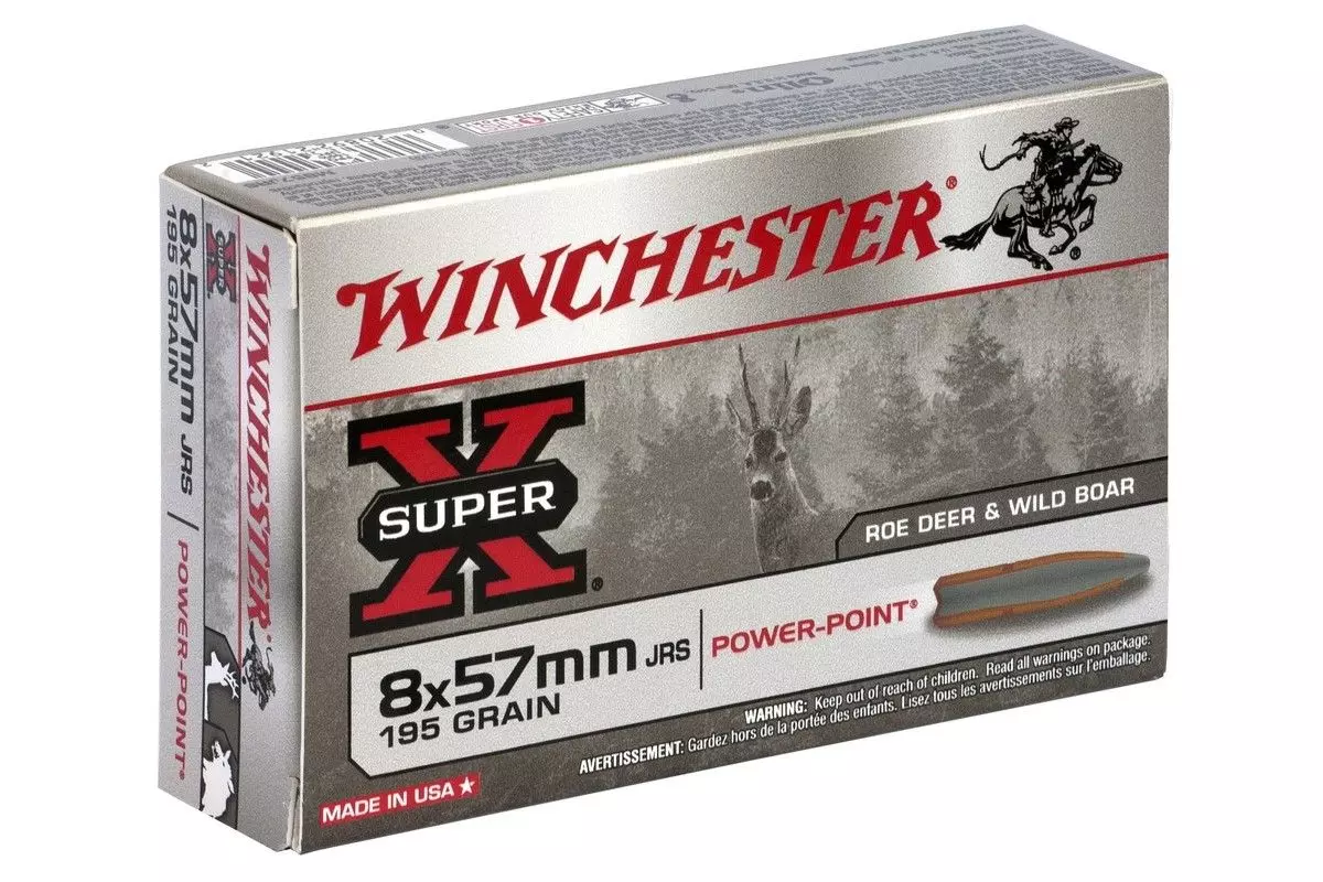MUNITIONS WINCHESTER 8X57 JRS POWERPOINT 195 GRAINS