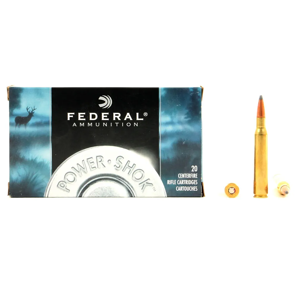 munitions Federal power shok, calibre .280 Rem 150 grain