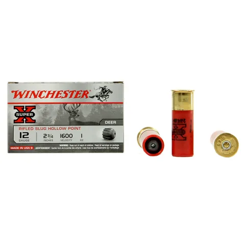 5 cartouches Winchester Super X Slug, calibre 12/70