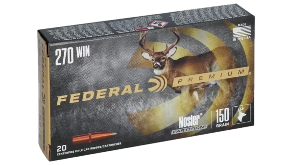 Munitions Federal Premium 270 WIN 150gr Nosler Partition