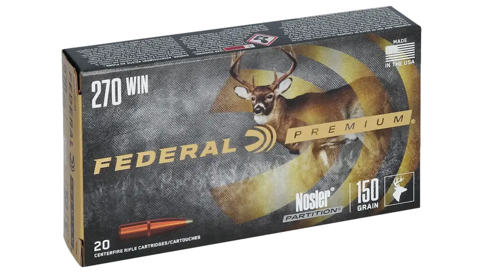Munitions Federal Premium 270 WIN 150gr Nosler Partition