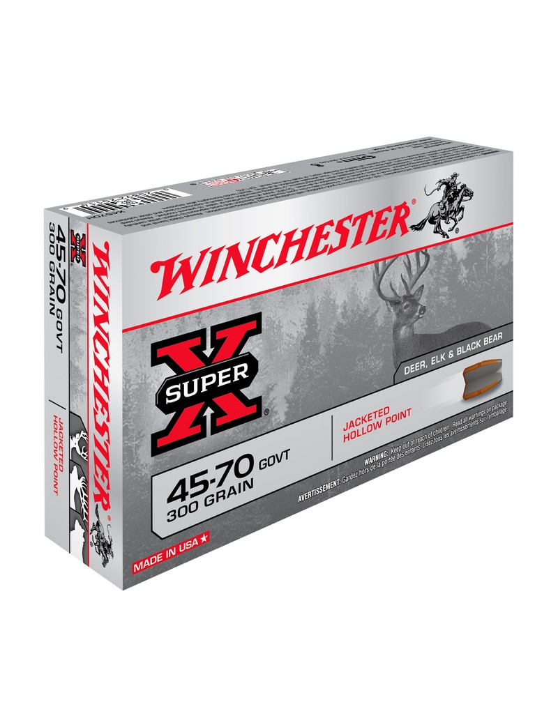 MUNITIONS WINCHESTER SUPER-X JACKETED HOLLOW POINT 45-70 GOVT 300 GRAINS