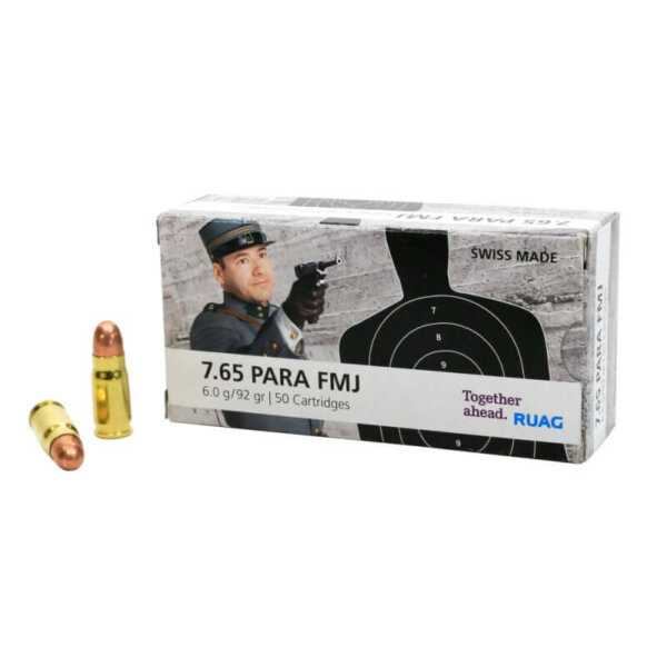 7.65 Para 6.0 g 92 gr FMJ Blackround