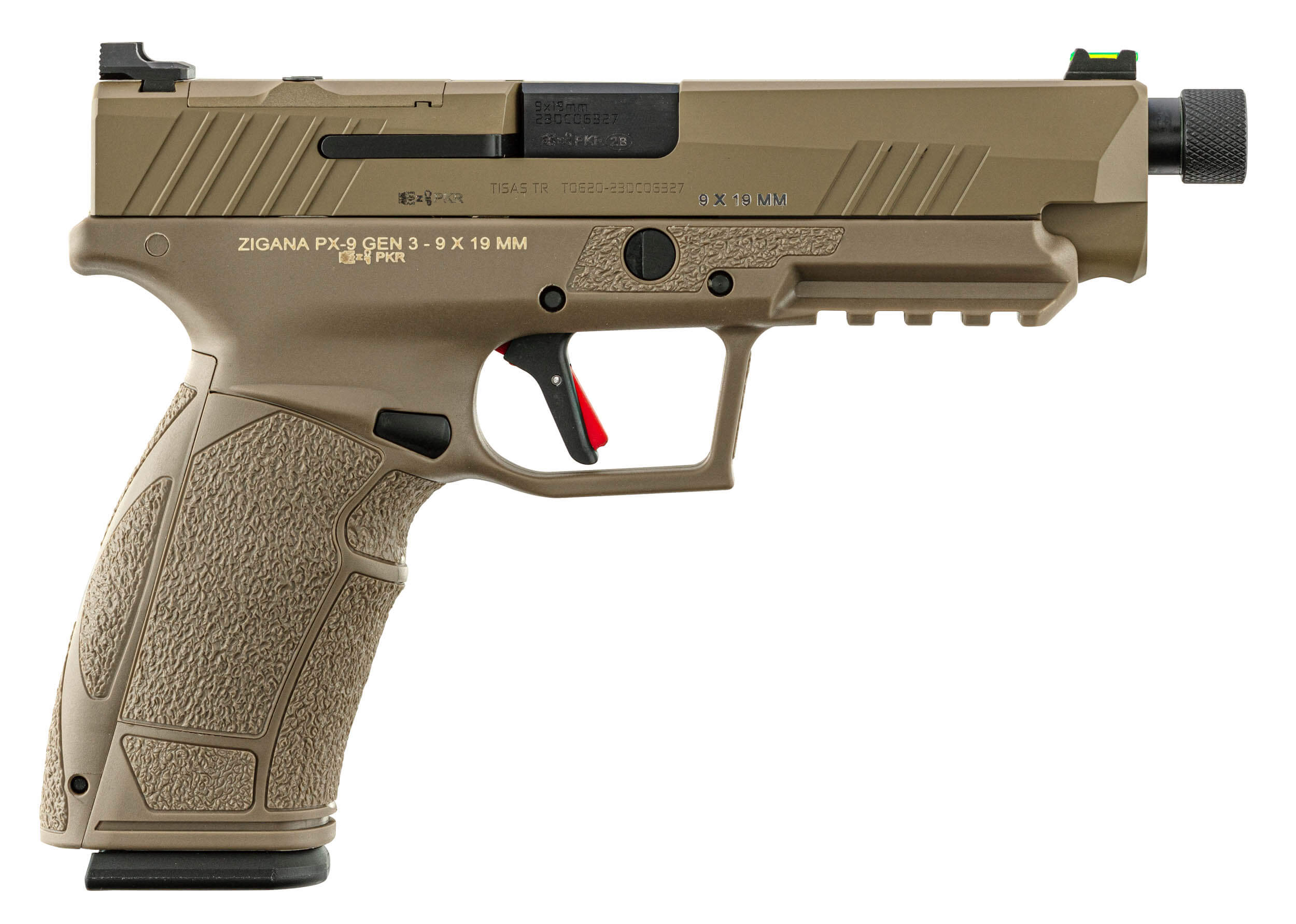 PISTOLET TISAS PX-9 TACTICAL CALIBRE 9X19 MM FDE FILETÉ