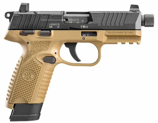 Pistolet FN HERSTAL 502 Tactical Bi-Tone Black/FDE cal.22Lr