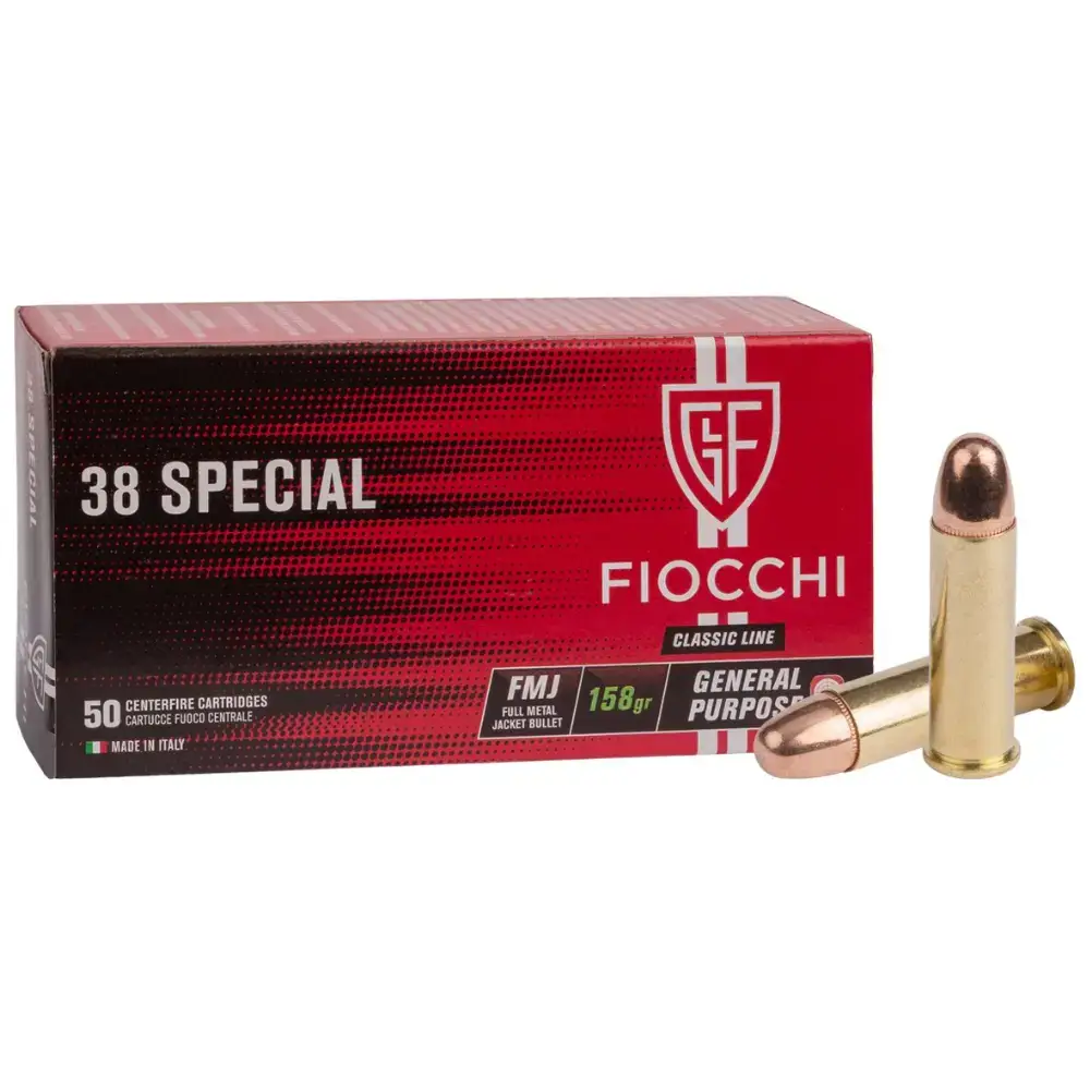 50 munitions Fiocchi FMJ .38 Special 158 gr