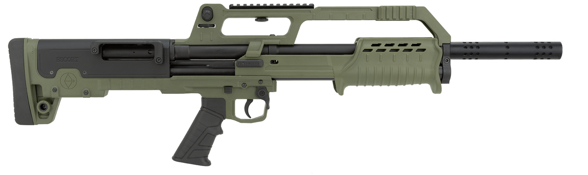 FUSIL A POMPE HATSAN ESCORT BULL TAC VERT OD 12/76 CANON 61CM