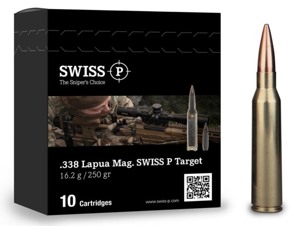 SWISS P cal.338 Lapua Mag TARGET HPBT 250gr - 16.2 grammes /10