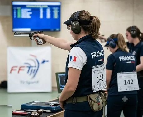 Équipe de tir sportif FFTir lors d'une compétition officielle